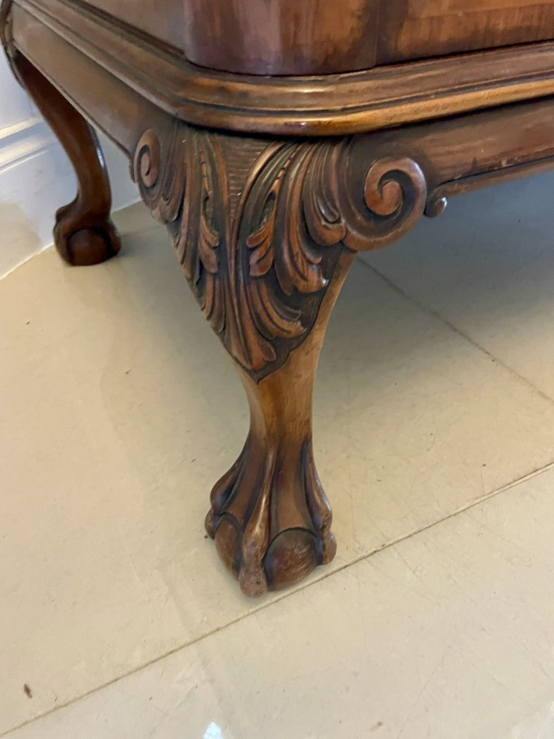 Superb Quality Antique Carved Burr Walnut Sideboard by Maple and Co. - Image 17